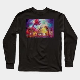 GARDEN OF THE LOST SHADOWS ,FLYING RED DRAGON Long Sleeve T-Shirt